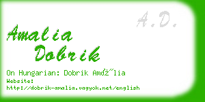 amalia dobrik business card